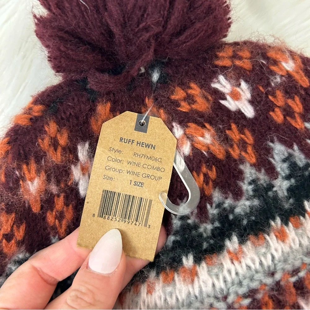 NWT Ruff Hewn Winter Fair Isle Knit Hat